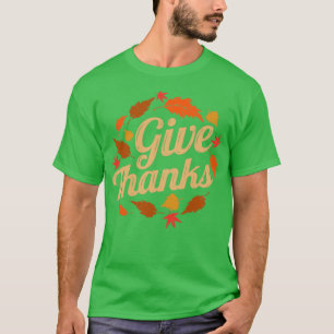 T-shirt Des Feuilles Brown Remercient Automne Thanksgiving