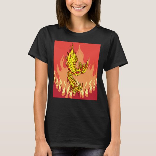 T-shirt Des Feux Et Des Flammes Aux Oiseaux Phoenix (Devant)