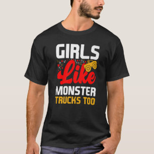 T-shirt Des Filles Comme Des Camions Monster Aussi Des Vêt