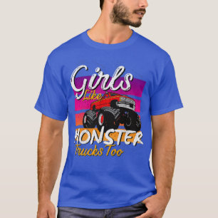 T-shirt Des Filles Comme Des Camions Monster Ou Des Camion