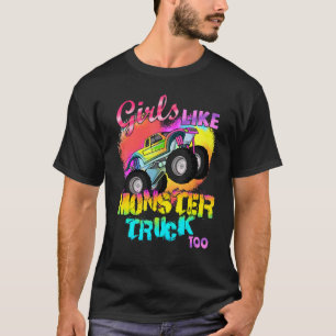 T-shirt Des Filles Comme Des Camions Monster Truck Girl Mo