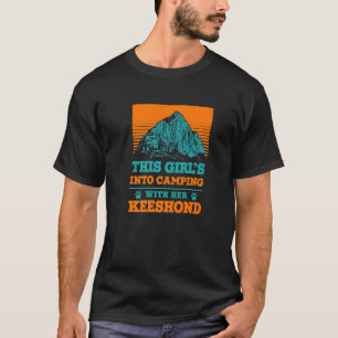 T-shirt Des Filles En Camping Avec Son Chien Clé Mama Germ