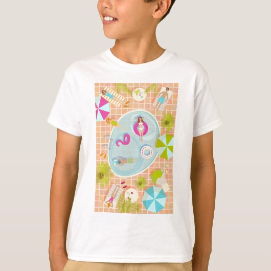 T-shirt Des filles et des garçons du bikini jouant au jeu (Devant)