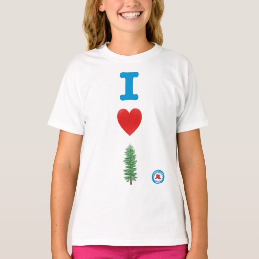 T-shirt des filles I Heart Trees (Devant)