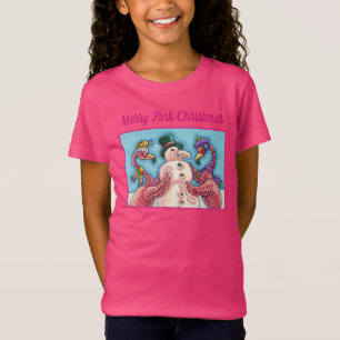 T-Shirt DES FLAMANTS ROSES ROSES FABRIQUENT DE LA NEIGE, D
