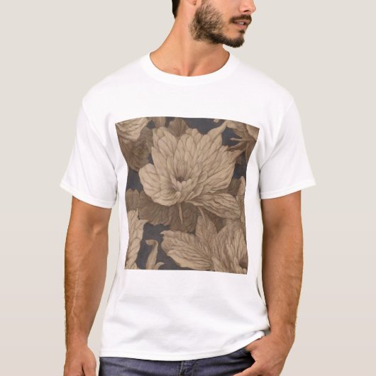 T-shirt Des fleurs d'indigo mourantes à côté du chemin ver (Devant)