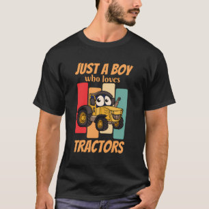 T-shirt Des gamins juste un garçon qui aime les tracteurs
