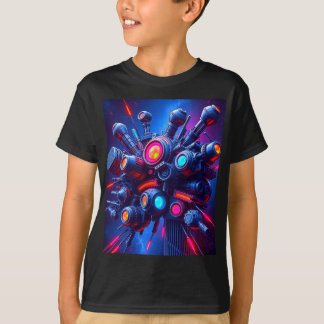 T-Shirt des Garçons de la technologie futuriste