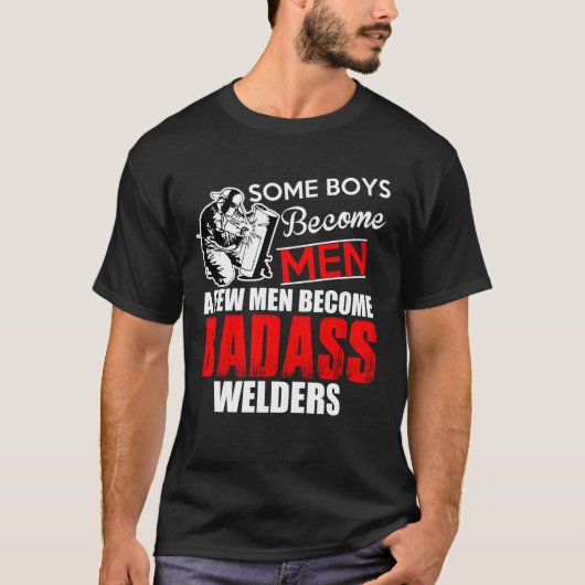 T-shirt Des Garçons Soudeurs Deviennent Des Hommes Certain (Devant)