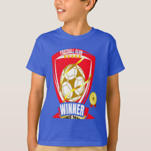 T-Shirt des garçons vainqueurs de football - Médai