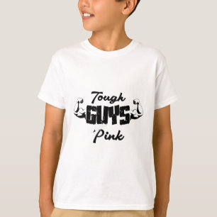 T-shirt Des Gars Durs Portent Le Cancer Du Sein Rose Suppo