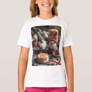 T-shirt Des Gnomes Patriotiques Appréciant Le Thé Anglais 