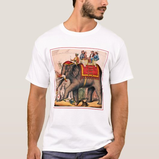 T-shirt Des Hommes Accompagnent Un Acte De Cirque Avec Un (Devant)
