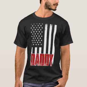 T-shirt Des Hommes Déchiré Américain Drapeau Papa Américai