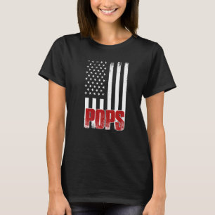 T-shirt Des Hommes Distorsion Américaine Drapeaux Pops Pou