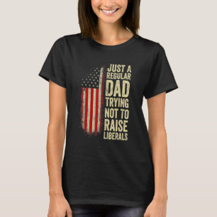 T-shirt Des Hommes Juste Un Père Régulier Essayant De Ne P