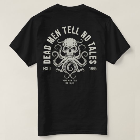 T-shirt Des Hommes Morts Ne Racontent Pas De Contes Pirate (Design dos)