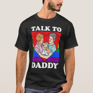 T-shirt Des Hommes Parlent À Papa Funny En Disant :