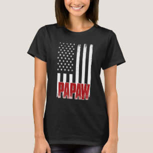 T-shirt Des Hommes Perturbés Drapeau Américain Papaw Pour