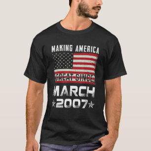 T-shirt Des Hommes Qui Font La Grande Amérique Depuis Mars