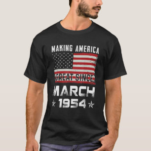 T-shirt Des Hommes Qui Font La Grande Amérique Depuis Mars