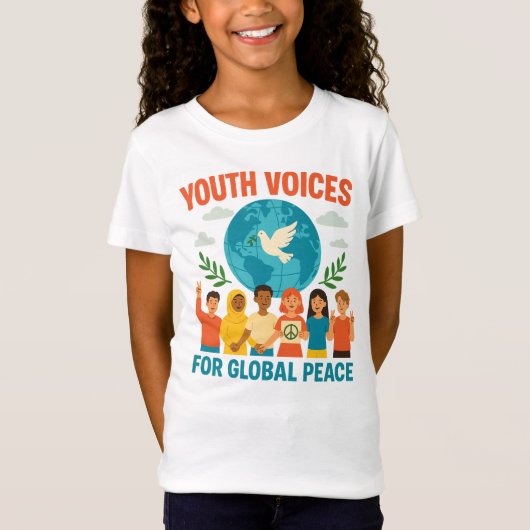 T-Shirt "Des jeunes pour la paix mondiale" - (Devant)