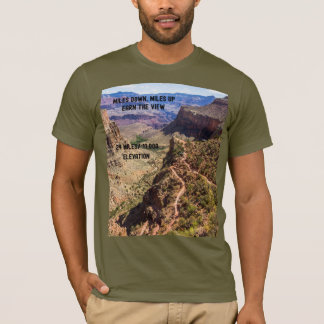 T-shirt Des kilomètres en descente, des kilomètres en mont