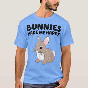 T-shirt Des lapins Me Rendent Heureux Mignonne Lapin De Pâ