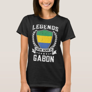 T-shirt Des Légendes Du Drapeau Gabonais vintage Sont Nées