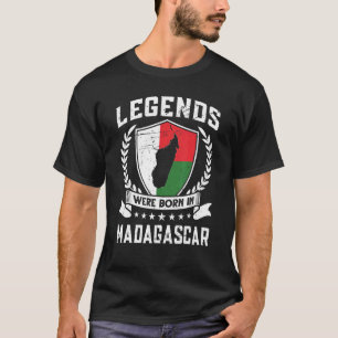 T-shirt Des Légendes Du Drapeau Malgache vintage Sont Nées