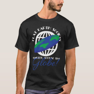 T-shirt Des Membres De La Terre Plate Autour Du Monde Cons