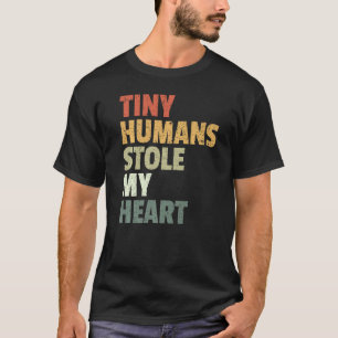T-shirt Des minuscules humains ont volé mon coeur Enseigna