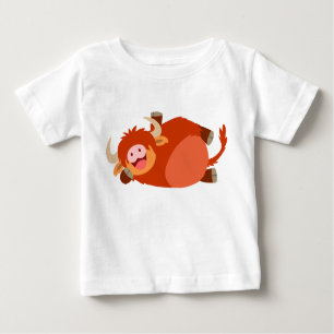 T-shirt des montagnes de bébé de vache à bande