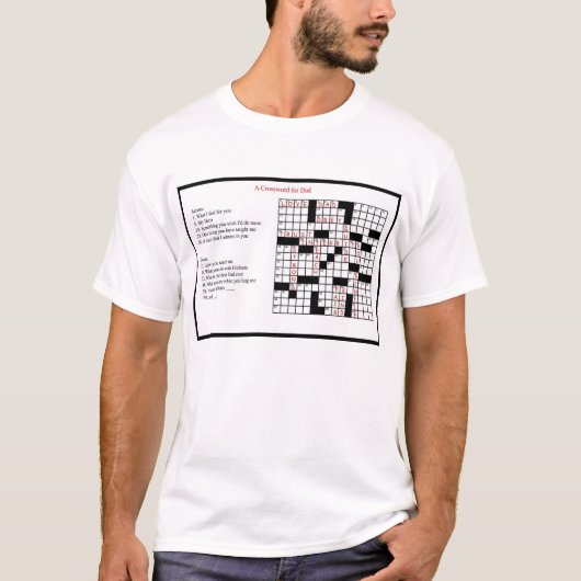 T-shirt Des mots croisé pour la chemise de papa (Devant)