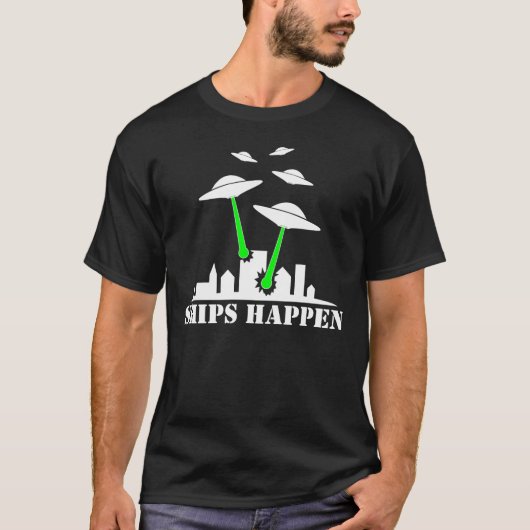T-shirt Des navires OVNI ont eu lieu (Devant)