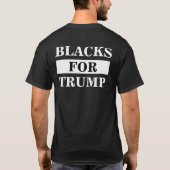 T-shirt Des Noirs Pour Trump Sur Deux Côtés (Dos)