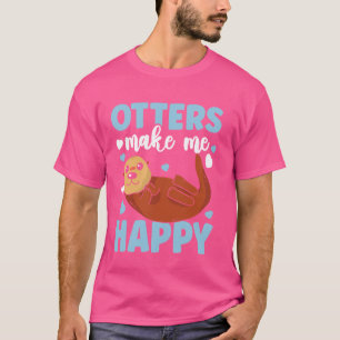 T-shirt Des Otter Drôle Me Rendent Heureux Otter