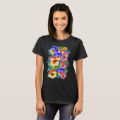 T-shirt Des Pansies. (Devant entier)