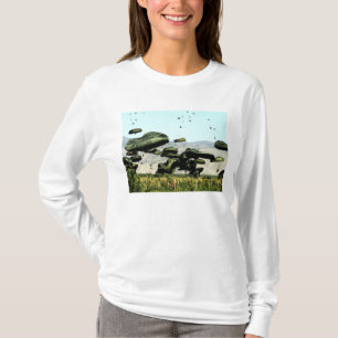 T-shirt Des paquets de nourriture et d'eau sont livrés par