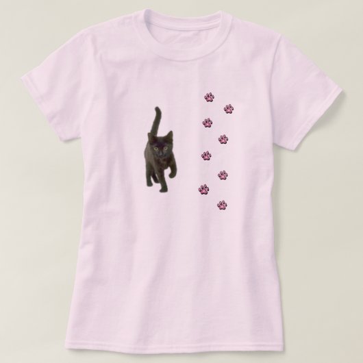 T-shirt des pattes du chat (Design devant)