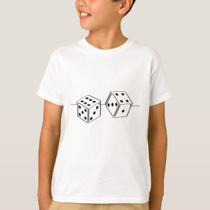T-shirt Des pierres de cuisson, des dés. Jeux de hasard,