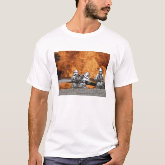T-shirt Des pompiers neutralisent un incendie (Devant)