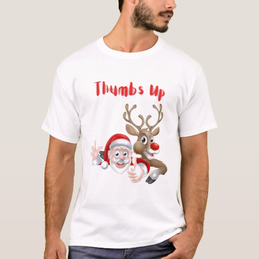T-shirt Des pouces de Père Noël (Devant)