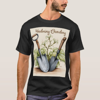 T-shirt des rêves de jardinage : vieux outils et f