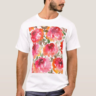 T-shirt Des roses rouges en habit, des motifs sans soudure