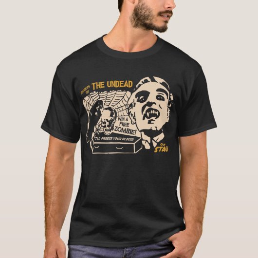 T-shirt Des secrets des vampires - gagnez un zombi LIBRE ! (Devant)