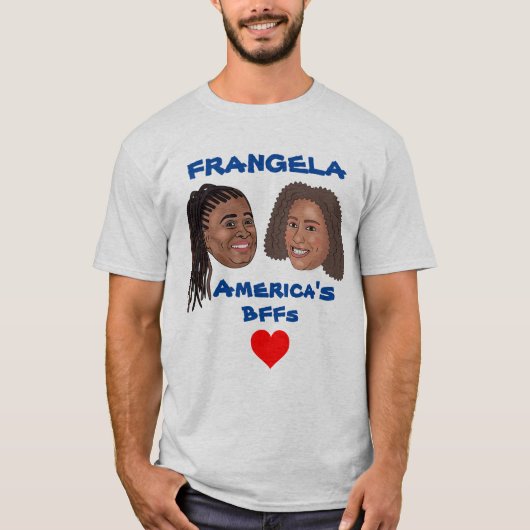 T-shirt des têtes de caricature de Frangela (Devant)