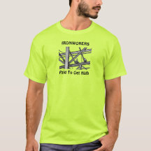 T-shirt des travailleurs du fer en hauteur