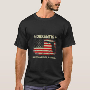 T-shirt DeSantis 2024 Make America Florida Flamant rose El