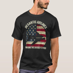 T-shirt DeSantis Airlines Drôle Vintage Mème politique Ame